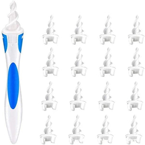 16pcs Silicone Ears Cleaner Portable Spiral Ear Wax Remover Replacement Spiral Tips Beauty Health Ears Pick Earwax Removal Tools