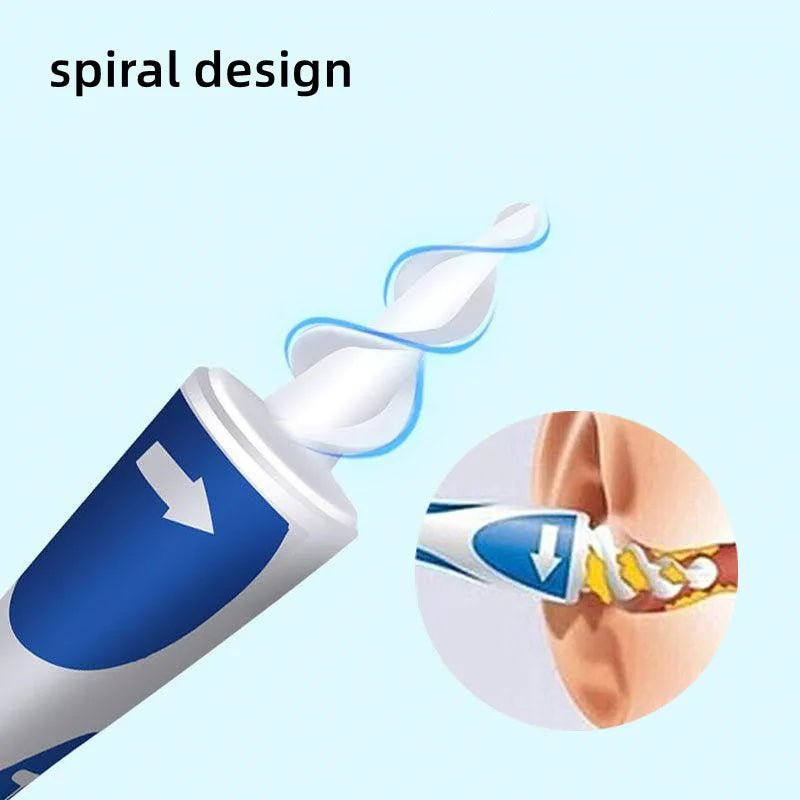 16pcs Silicone Ears Cleaner Portable Spiral Ear Wax Remover Replacement Spiral Tips Beauty Health Ears Pick Earwax Removal Tools