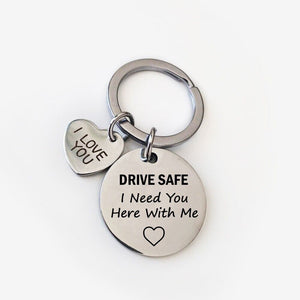 Boyfriend Husband Dad Couples Birthday Gifts Keychain Love Keyring - Drive Safe