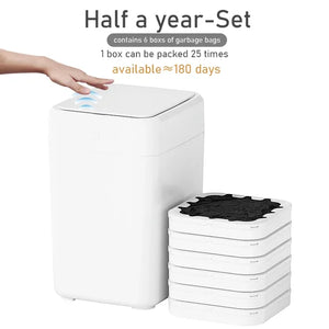 17L Automatic Bagging Trash Can Intelligent Sensor Kitchen Garbage Bin Smart Bathroom Self Bagging Trash Can Home Wastebasket