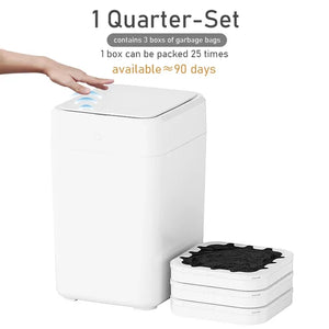 17L Automatic Bagging Trash Can Intelligent Sensor Kitchen Garbage Bin Smart Bathroom Self Bagging Trash Can Home Wastebasket