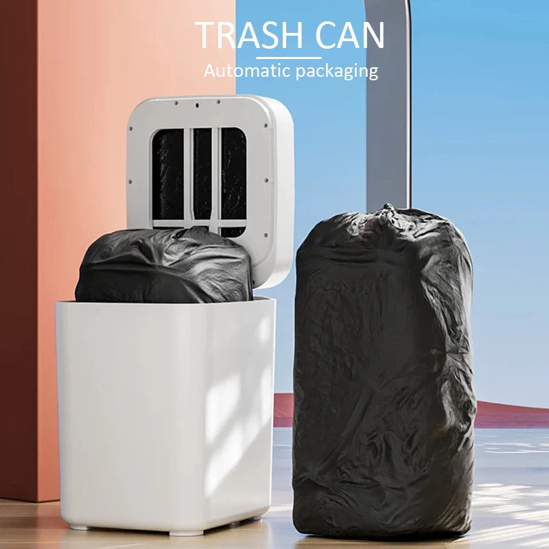 17L Automatic Bagging Trash Can Intelligent Sensor Kitchen Garbage Bin Smart Bathroom Self Bagging Trash Can Home Wastebasket