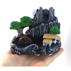 1pcs resin backflow incense burner, a new retro backflow decoration for home indoor tea dishes