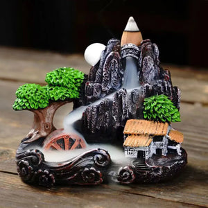 1pcs resin backflow incense burner, a new retro backflow decoration for home indoor tea dishes