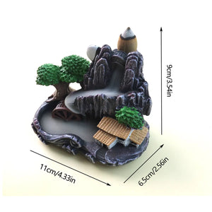 1pcs resin backflow incense burner, a new retro backflow decoration for home indoor tea dishes