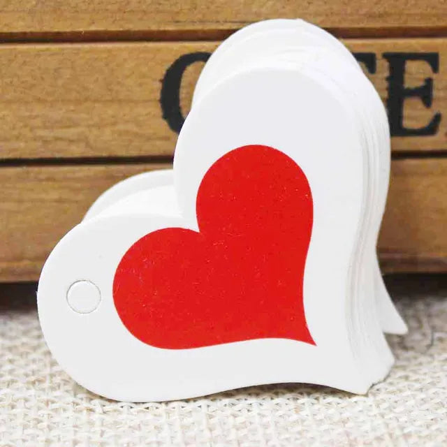 200pcs New design kraft/white Handmade tag,paper vintage red heart Handmade gift tag  products swing Handmade with love hang tag