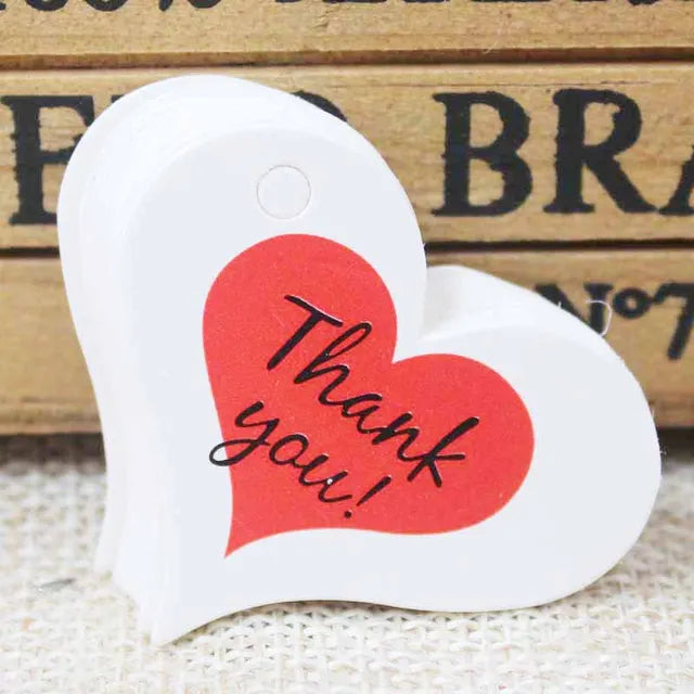 200pcs New design kraft/white Handmade tag,paper vintage red heart Handmade gift tag  products swing Handmade with love hang tag