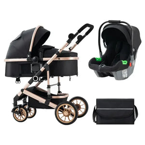 2023 High Landscape Baby Stroller 3 in 1 With Car Seat and Stroller Luxury Infant Stroller Set Newborn Baby Car Seat Trolley