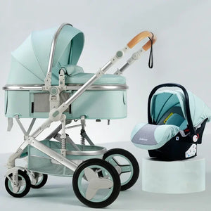 2023 High Landscape Baby Stroller 3 in 1 With Car Seat and Stroller Luxury Infant Stroller Set Newborn Baby Car Seat Trolley