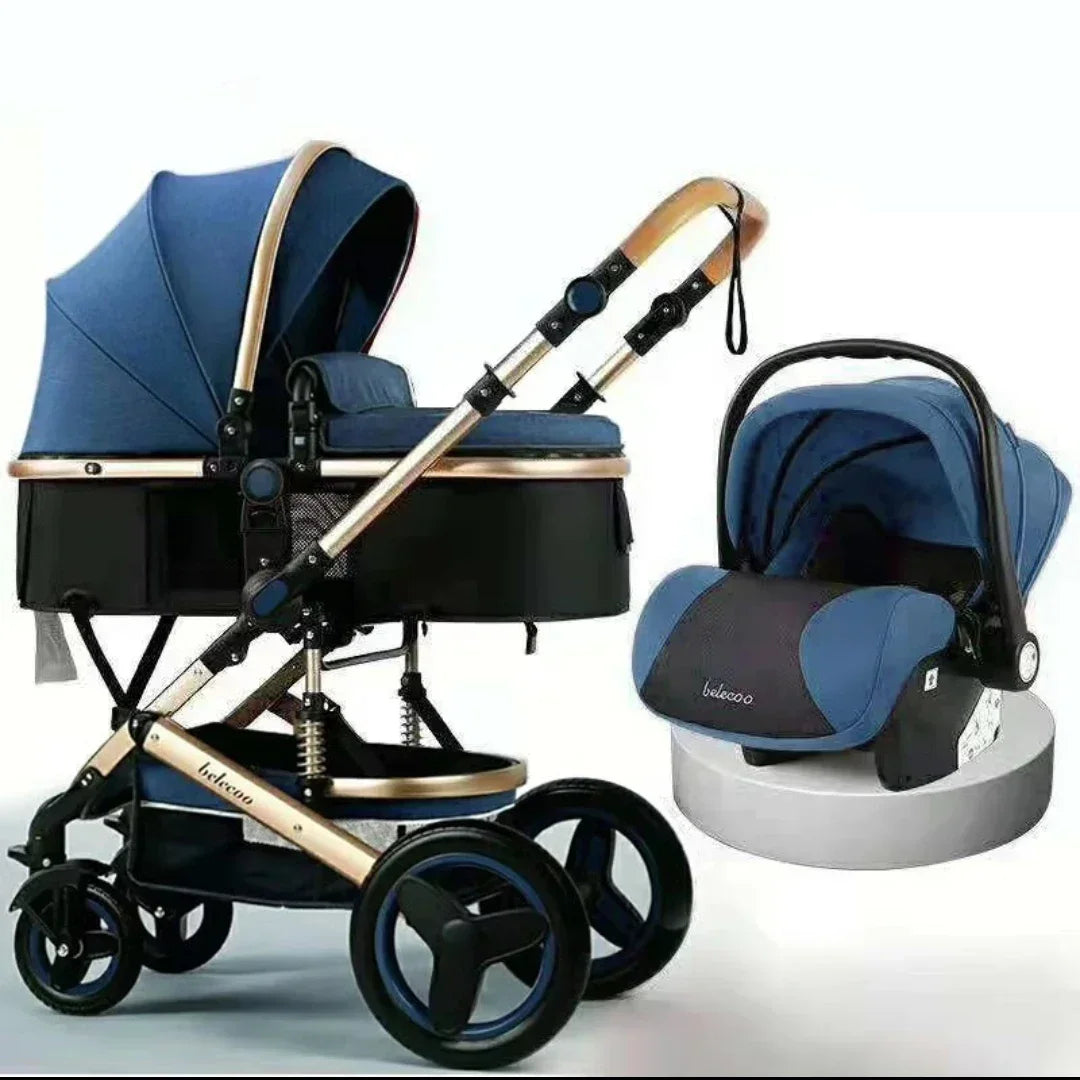 2023 High Landscape Baby Stroller 3 in 1 With Car Seat and Stroller Luxury Infant Stroller Set Newborn Baby Car Seat Trolley