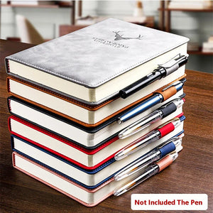 2023 New 360 Pages Extra-thick Wax-feeling Leather A5 Log Notebook Daily Office Work Notebook Diary School Supplies