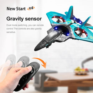 2023 New V17 RC Remote Control Airplane 2.4G Remote Control Fighter Hobby Plane Glider Airplane EPP Foam Toys RC Drone Kids Gift