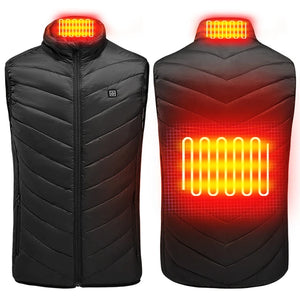 21 HEATING ZONES Heated Vest Men Women Heated Jacket Winter Warm USB Self Heating Thermal Vest Heating Down Jacket