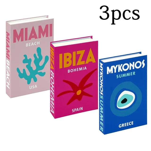 3Pcs Fashion Fake Book Openable Book Box Storage Living Room Decoration Coffee Table Ornaments Club Hotel Prop Books Decoration