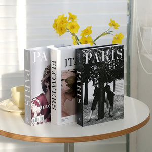 3Pcs Fashion Fake Book Openable Book Box Storage Living Room Decoration Coffee Table Ornaments Club Hotel Prop Books Decoration