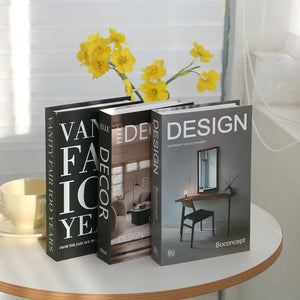 3Pcs Fashion Fake Book Openable Book Box Storage Living Room Decoration Coffee Table Ornaments Club Hotel Prop Books Decoration