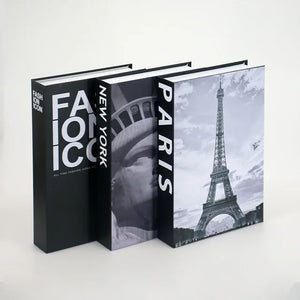 3Pcs Fashion Fake Book Openable Book Box Storage Living Room Decoration Coffee Table Ornaments Club Hotel Prop Books Decoration