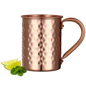 400ml 16.0oz 100% Copper Moscow Mule Mug Durable Coppery Beer Mugs Coffee Mug Milk Cup Pure Copper Cup Drinkware