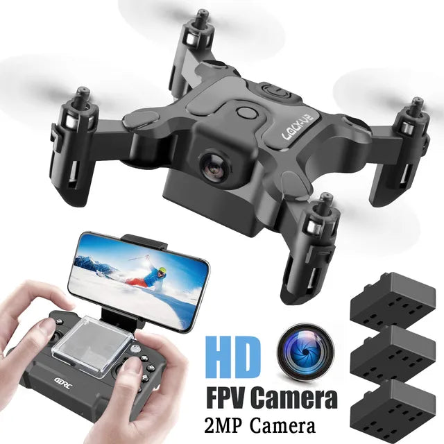 4DRC V2 Mini Drone HD Camera WiFi Fpv Air Pressure Altitude Hold Black And Gray Foldable Quadcopter RC Drone Toy