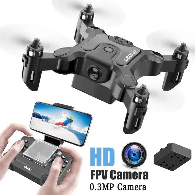 4DRC V2 Mini Drone HD Camera WiFi Fpv Air Pressure Altitude Hold Black And Gray Foldable Quadcopter RC Drone Toy