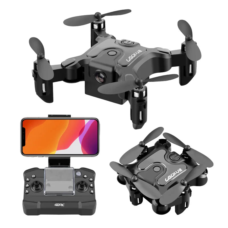 4DRC V2 Mini Drone HD Camera WiFi Fpv Air Pressure Altitude Hold Black And Gray Foldable Quadcopter RC Drone Toy