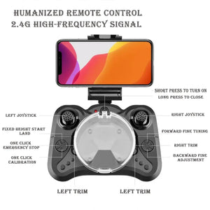 4K Mini Drone With HD Camera Pocket Wifi Rc Quadcopter Selfie Foldable Dron Children Outdoor/Indoor Drone Toys