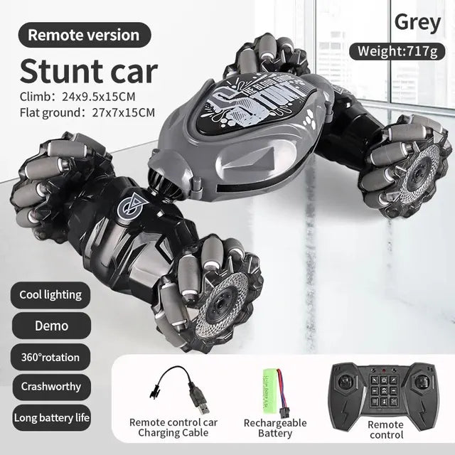 4WD 1:16 Stunt RC Car With LED Light Gesture Induction Deformation Twist Climbing Radio Controlled Car Electronic Toys for Kids