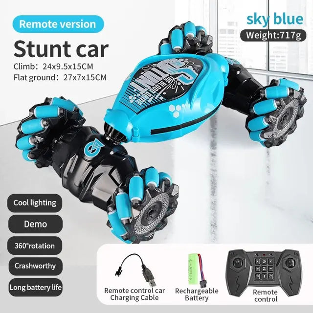 4WD 1:16 Stunt RC Car With LED Light Gesture Induction Deformation Twist Climbing Radio Controlled Car Electronic Toys for Kids