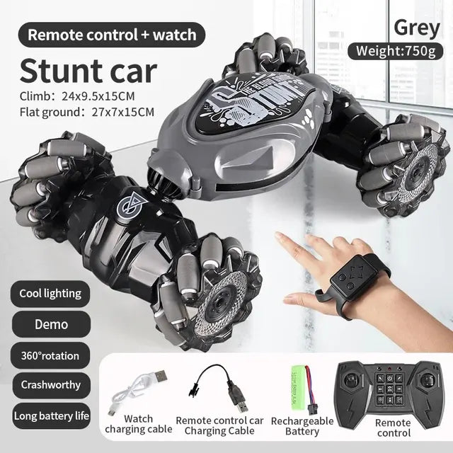 4WD 1:16 Stunt RC Car With LED Light Gesture Induction Deformation Twist Climbing Radio Controlled Car Electronic Toys for Kids