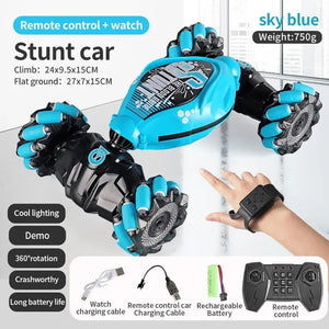 4WD 1:16 Stunt RC Car With LED Light Gesture Induction Deformation Twist Climbing Radio Controlled Car Electronic Toys for Kids