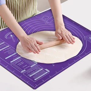 60/50/40cm Silicone Pad Baking Mat Sheet Kneading Dough Mat For Kitchen Rolling Dough Pizza Large Dough Non-Stick Maker Holder