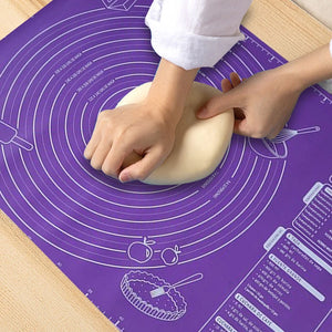 60/50/40cm Silicone Pad Baking Mat Sheet Kneading Dough Mat For Kitchen Rolling Dough Pizza Large Dough Non-Stick Maker Holder