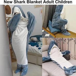 Cartoon Shark Sleeping Bag Pajamas Office Nap Shark Blanket Karakal High Quality Fabric Mermaid Shawl Blanket For Children Adult