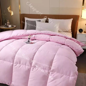 95% Goose Down Comforter Warm Thicken Duvet 100% Cotton Face Filling Fiber Down Quilts 240*220cm Home Sleeping White Duvet 1pc