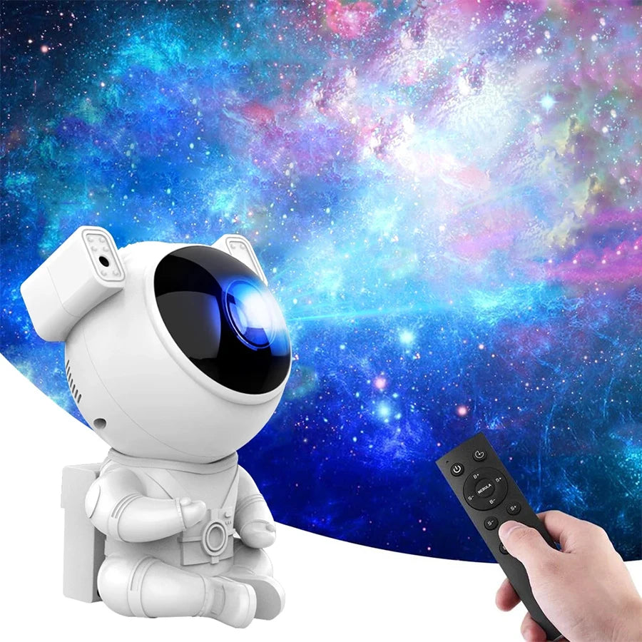 Astronaut Galaxy Starry Sky Projector Night Light Remote Control Nebula Projection Lamps For Bedroom Home Kids Birthday Gift