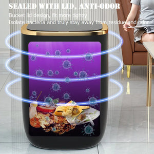 Automatic Sensor Trash Can 12L High Capacity Wastebasket Bathroom Smart Trash Can Kitchen Baskets Toilet Recycle Bin Home