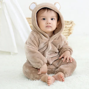 Baby Rompers Winter Kigurumi Lion Costume For Girls Boys Toddler Animal Jumpsuit Infant Clothes Pyjamas Kids Overalls Ropa Bebes