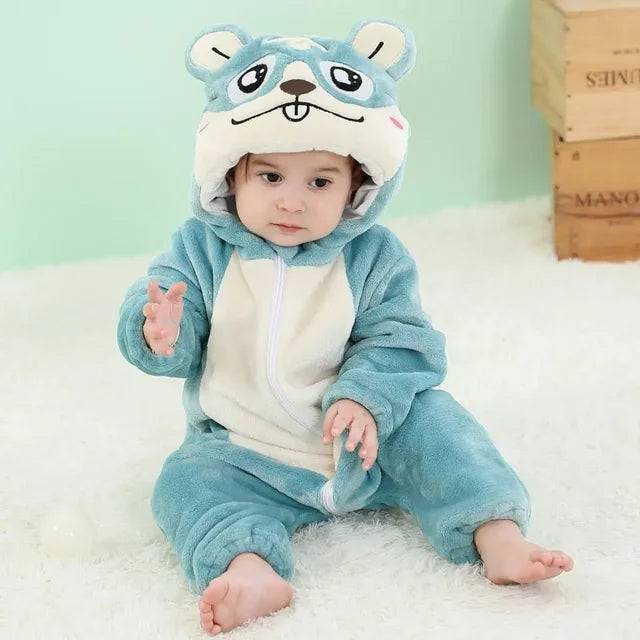 Baby Rompers Winter Kigurumi Lion Costume For Girls Boys Toddler Animal Jumpsuit Infant Clothes Pyjamas Kids Overalls Ropa Bebes