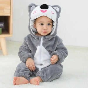 Baby Rompers Winter Kigurumi Lion Costume For Girls Boys Toddler Animal Jumpsuit Infant Clothes Pyjamas Kids Overalls Ropa Bebes