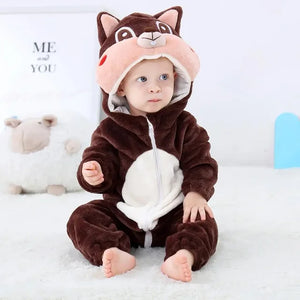 Baby Rompers Winter Kigurumi Lion Costume For Girls Boys Toddler Animal Jumpsuit Infant Clothes Pyjamas Kids Overalls Ropa Bebes