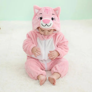 Baby Rompers Winter Kigurumi Lion Costume For Girls Boys Toddler Animal Jumpsuit Infant Clothes Pyjamas Kids Overalls Ropa Bebes