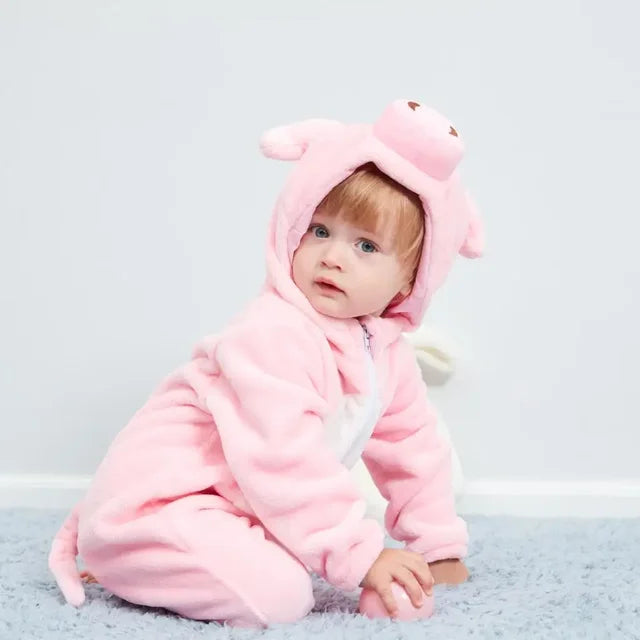 Baby Rompers Winter Kigurumi Lion Costume For Girls Boys Toddler Animal Jumpsuit Infant Clothes Pyjamas Kids Overalls Ropa Bebes