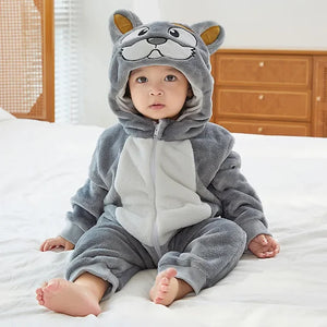 Baby Rompers Winter Kigurumi Lion Costume For Girls Boys Toddler Animal Jumpsuit Infant Clothes Pyjamas Kids Overalls Ropa Bebes