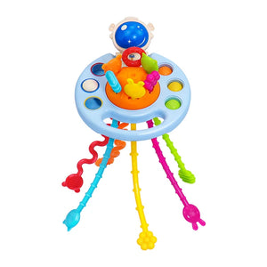 Baby Toys 0 12 Months Rotating Rattle Ball Grasping Activity Baby Development Toy Silicone Teether Baby Sensory Toys for Babies