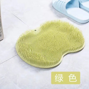 Back Scrubber Exfoliating Shower Massage Scraper Bathroom Non-slip Bath Mat Back Massage Brush Silicone Foot Wash Body Cleaning