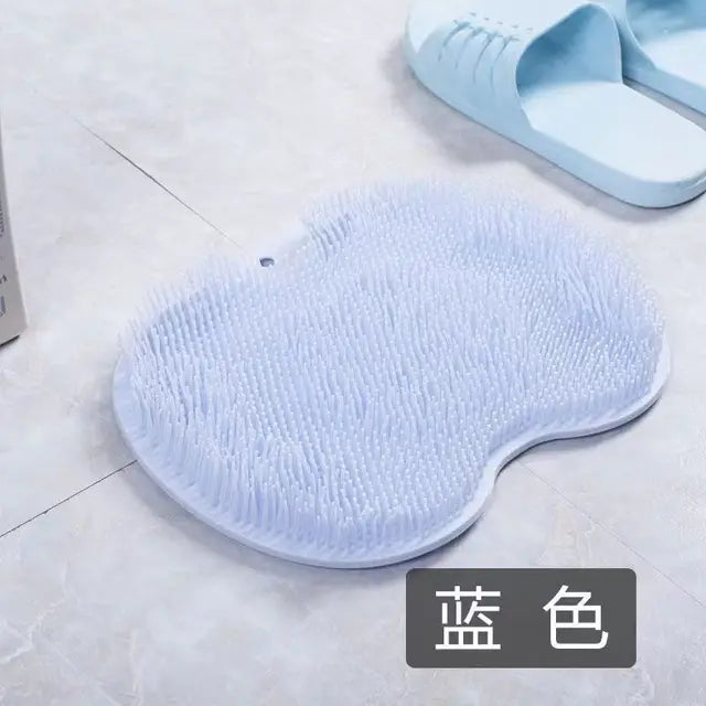 Back Scrubber Exfoliating Shower Massage Scraper Bathroom Non-slip Bath Mat Back Massage Brush Silicone Foot Wash Body Cleaning