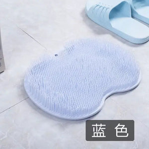 Back Scrubber Exfoliating Shower Massage Scraper Bathroom Non-slip Bath Mat Back Massage Brush Silicone Foot Wash Body Cleaning