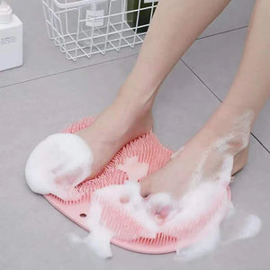 Back Scrubber Exfoliating Shower Massage Scraper Bathroom Non-slip Bath Mat Back Massage Brush Silicone Foot Wash Body Cleaning