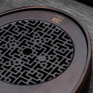 Bamboo tea tray household simple bamboo tray Kung Fu tea set draining long dry soaking tray small water storage tea table