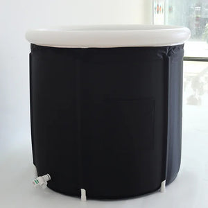 Black Bath Bucket Folding for Adults Thickened Bath Bath Tub Household Folding Bath Bucket Folding Foot Bucket Ice Bucket